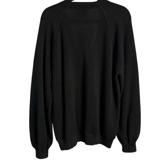 Inca Fashions Peruvian Alpaca Golf Cardigan Vintage Professional Black Men - Picture 2 of 11